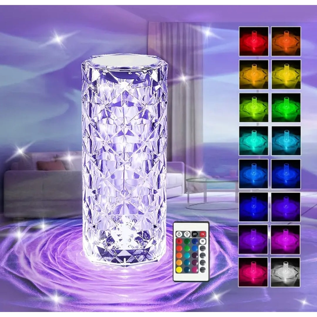 Crystal Effect Remote Control Portable Lamp £7.50